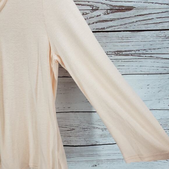 Garnet Hill Cream Long Sleeve Blouse - Picture 5 of 13